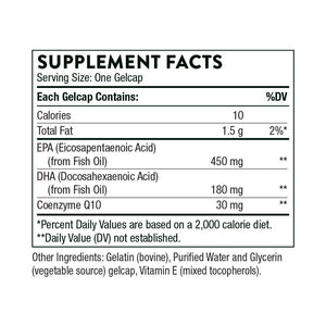 Omega-3 w/CoQ10 by Thorne. Optimal Absorption. Brain and Heart Health. 90 Gelcap