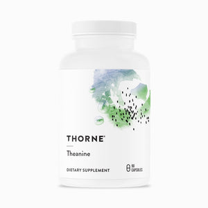 Theanine by Thorne 90 Veg Caps. Supports Relaxation, Focus, and Memory.