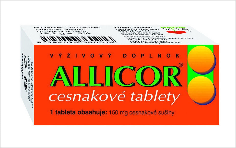 Allicor Timed Release Garlic. 60 tablets. Research shows reduces cholesterol.