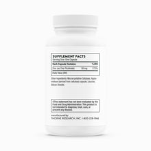 Zinc Picolinate 30mg by Thorne Research. 60 Caps Back Label