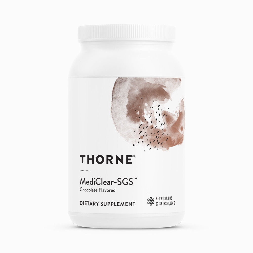 MediClear-SGS – Chocolate by Thorne Research. 37.9oz. Protein w/Detox Cofactors