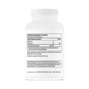 Phosphatidyl Choline by Thorne Research. 60 Gelcaps. Liver Support.