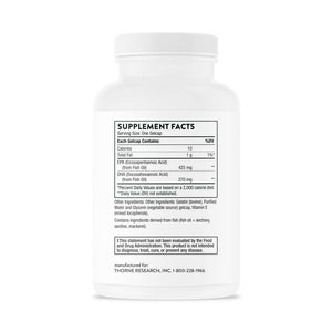 Super EPA Thorne Research Omega 3 Fish Oil.