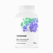 Basic Nutrients III - Multivitamin By Thorne. 180 Veggie Caps. Replaced with Men's and Women's 50+