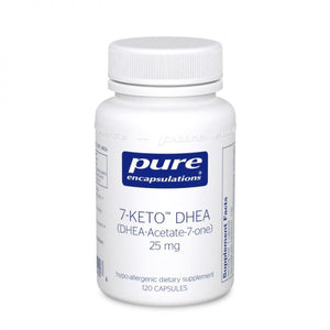 7-KETO DHEA 25 mg by Pure Encapsulations. 120 Cap.  Supports Thermogenesis and Healthy Body Composition