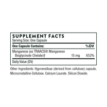 Manganese Bisglycinate Thorne Supplement Facts