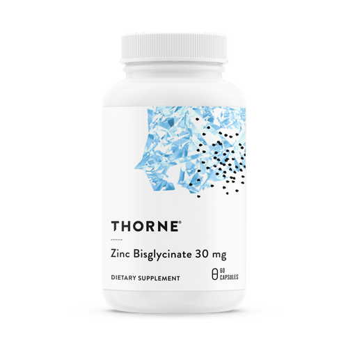 Zinc Bisglycinate 30mg by Thorne Research. 60 veggie caps