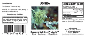Usnea Glycerine Tincture 2oz by Supreme Nutrition. Antimicrobial, Biofilm, Yeast
