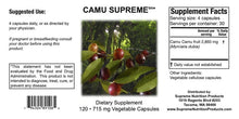 Camu Supreme by Supreme Nutrition 120 Caps. Inflammation, Immune, Detox, Allergies