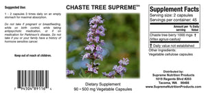 Chaste Tree Supreme 90 Caps for PMS, Hormone Balancing, Prostate, Antimicrobial