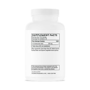 Undecylenic Acid (Was Formula SF722) By Thorne. 250 Gel. Anti-Yeast. Anti-Candida. 8x Stronger Than Caprylic Acid